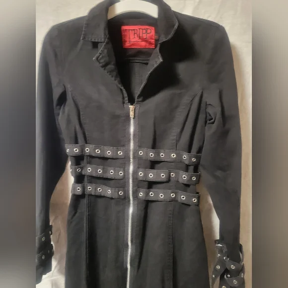 Authentic y2k vintage Tripp hot topic long coat lace up corset - Picture 3 of 14